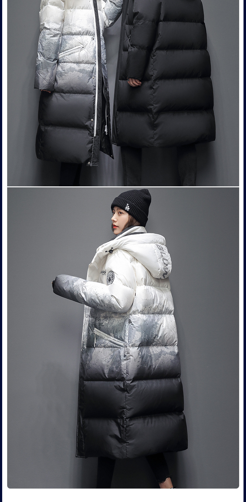 【已质检】羽绒服男款高端中长款情侣装大码休闲潮男女保暖男装外详情46