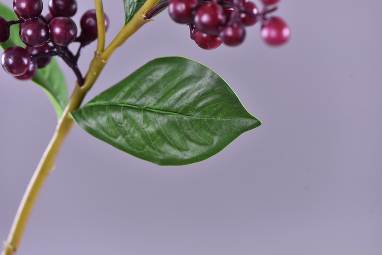 Wholesale of artificial small mountain fruit, wintergreen fruit, deep purple artificial berries, living room home soft decoration, and money fruit from the original factory pic 6