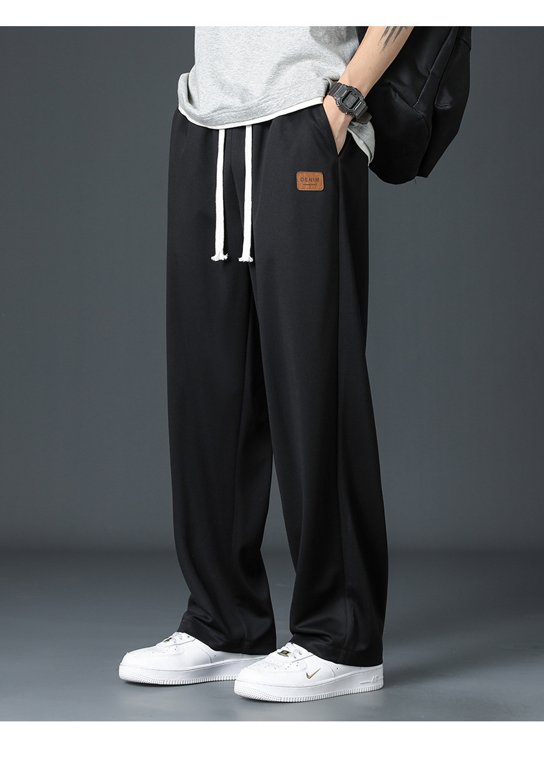 ACU男装|冰丝直筒裤子男薄款2024新品宽松运动裤夏季垂感休闲长裤详情15