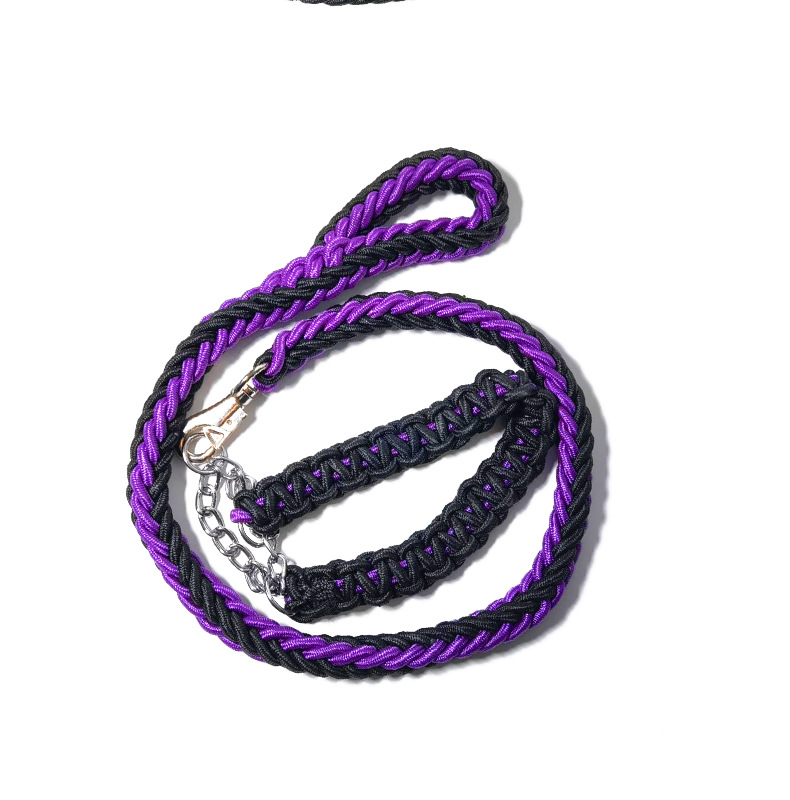 Venta directa de fábrica ocho cuerdas de tracción de mascotas para perros collar trenzado a prueba de explosiones correa de tracción de nylon cuerda de perro al por mayor pic 27