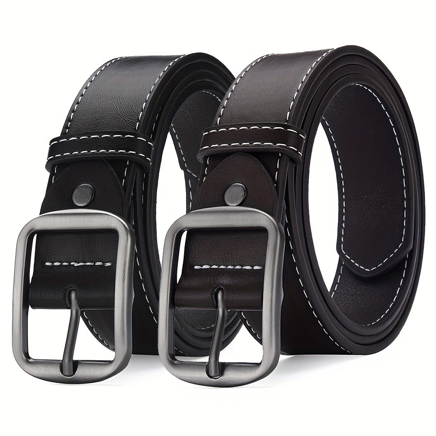 针扣皮带男士 年轻人港风潮流ins简约牛仔裤腰带男女通用百搭裤带详情2