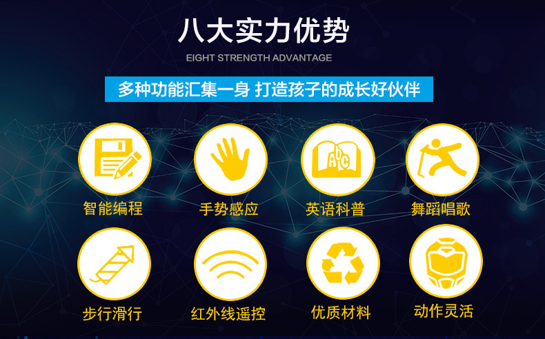 遥控炫舞战警机器人智能对话唱歌音乐跳舞手势可编程宝宝儿童玩具详情2
