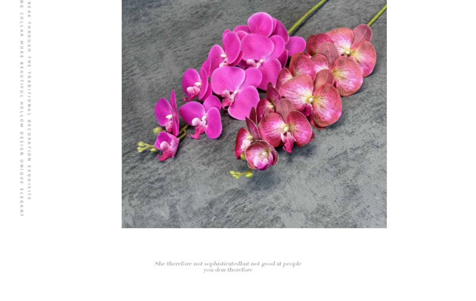 仿真蝴蝶兰花头11.5CM假花diy绢花婚礼装饰花艺簪花材料摆件批发详情19