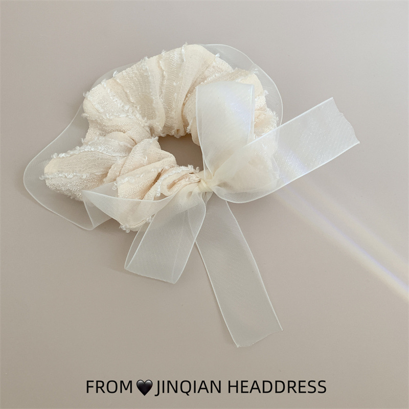 国潮系列甜美欧根纱飘带大肠发圈美少女儿童宝宝发绳可爱蝴蝶结发饰肥肠圈详情9