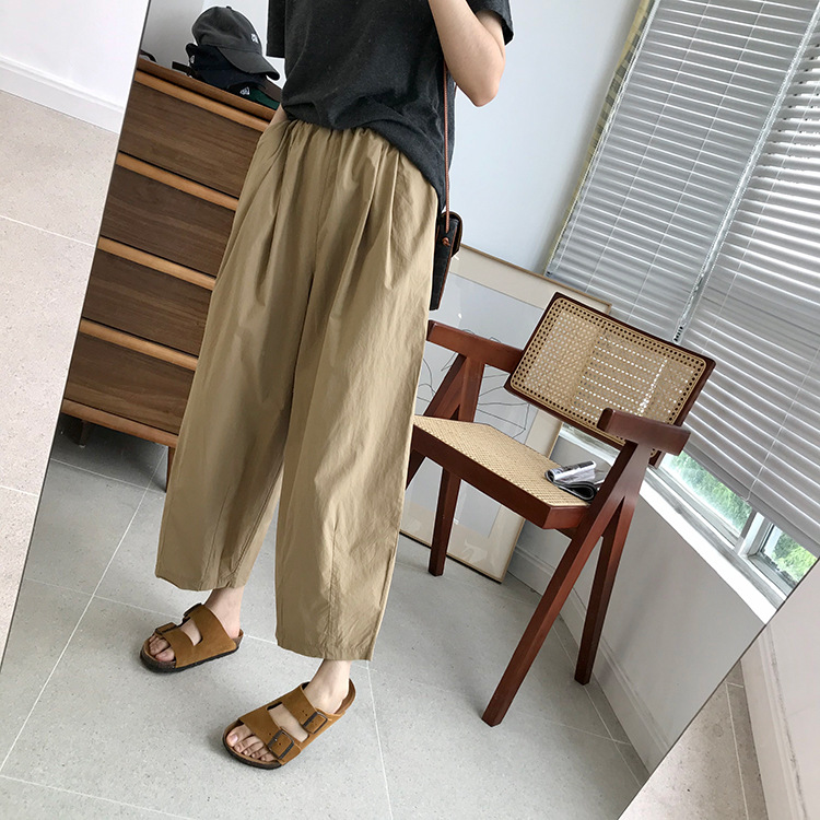 巨百搭轻薄透气酵洗棉小个子奶奶裤九分宽松显瘦休闲裤女夏季薄款详情28