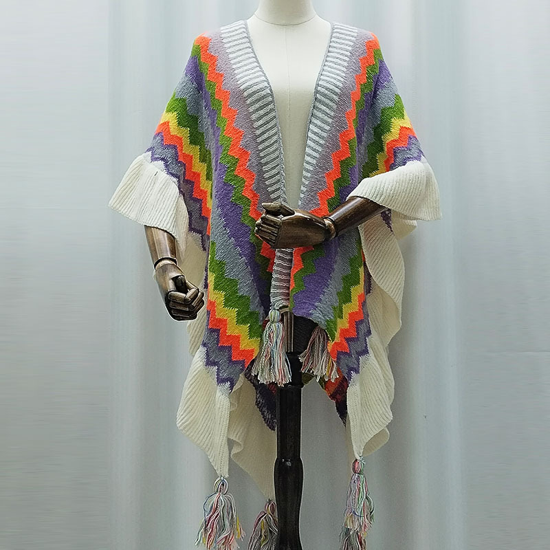 云南丽江大理旅游穿搭民族风披肩女西藏沙漠雪山拍照超大斗篷披风详情5