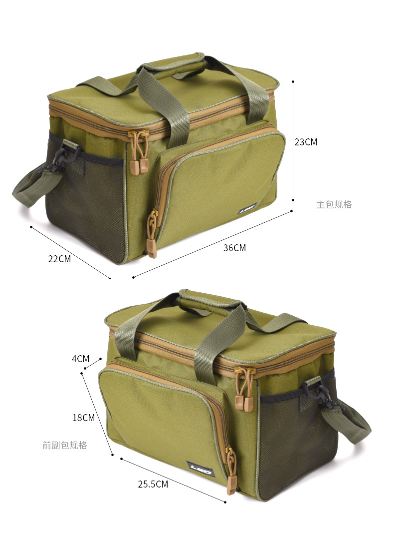 27748 LEO [Square Lure Crossbody Bag] Oxford Cloth Outdoor Fishing Gear Accessories Hard Bait Bag for Cross-border export pic 3