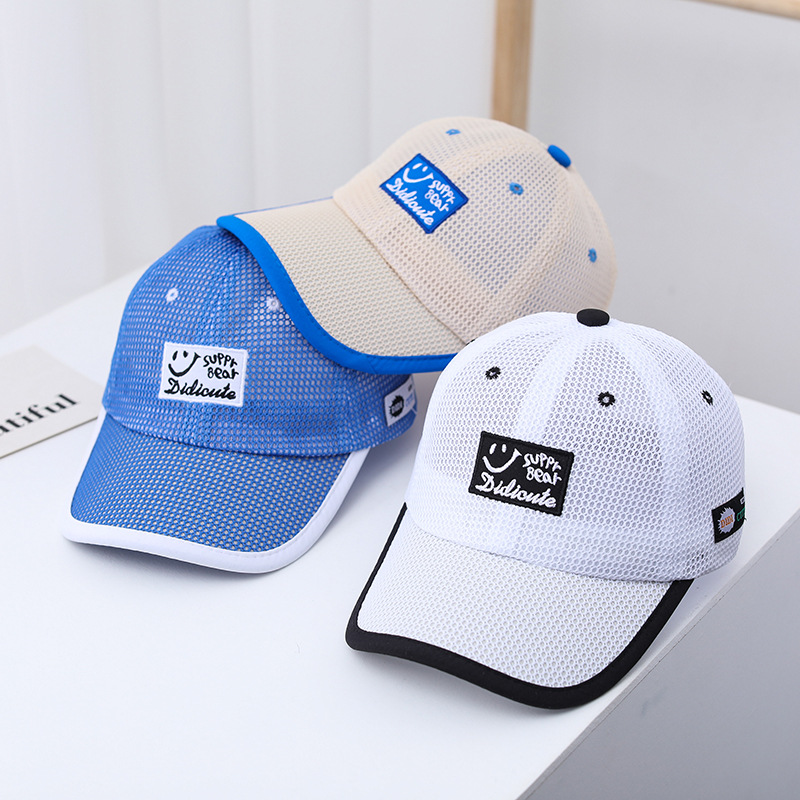 儿童帽子夏季薄款男童防晒宝宝遮阳鸭舌帽男孩夏天太阳帽网眼凉帽详情2