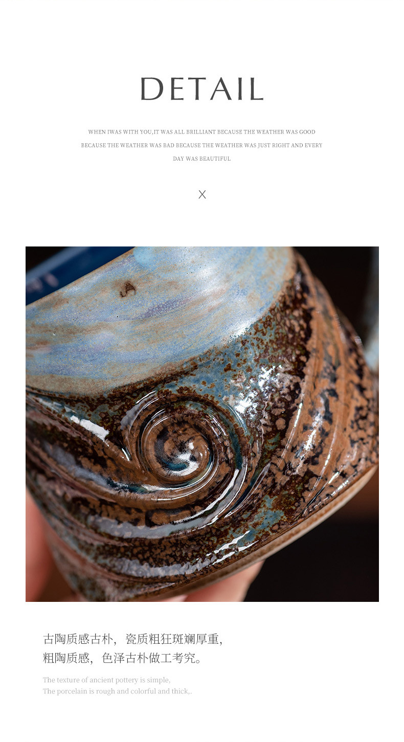 Japanese-style retro spiral hemp rope creative ceramic cups, office mugs, water cups, afternoon tea cups, coarse earthenware coffee cups pic 14