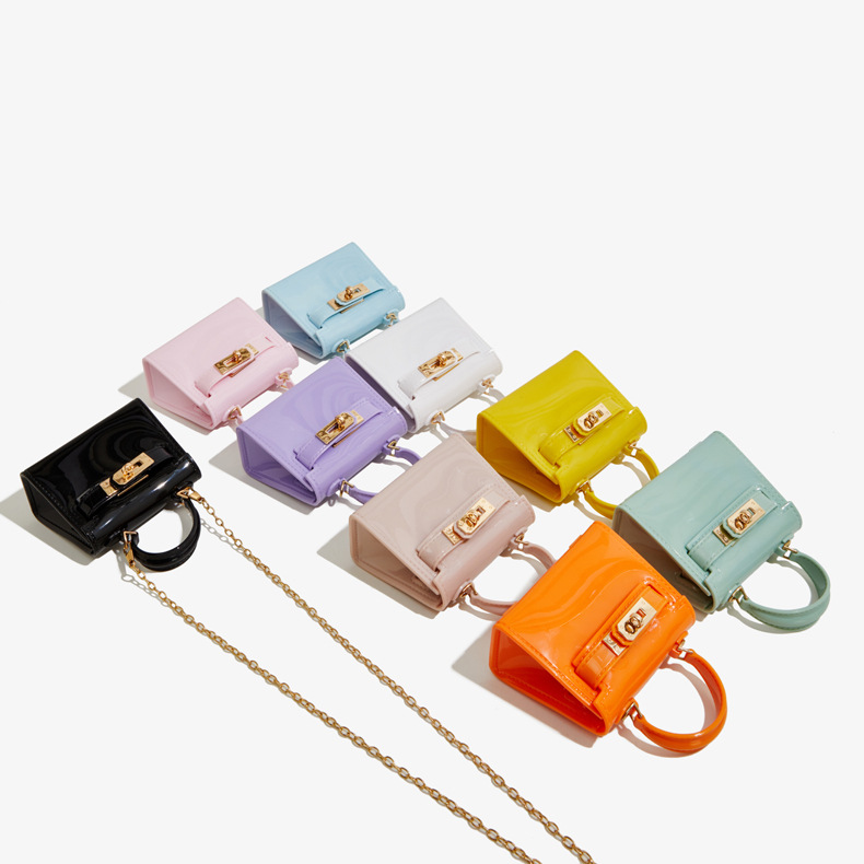 糖果小包小方块PVC芭比果冻包时尚百搭晚宴包耐脏易洗女手提包链条斜挎包详情1