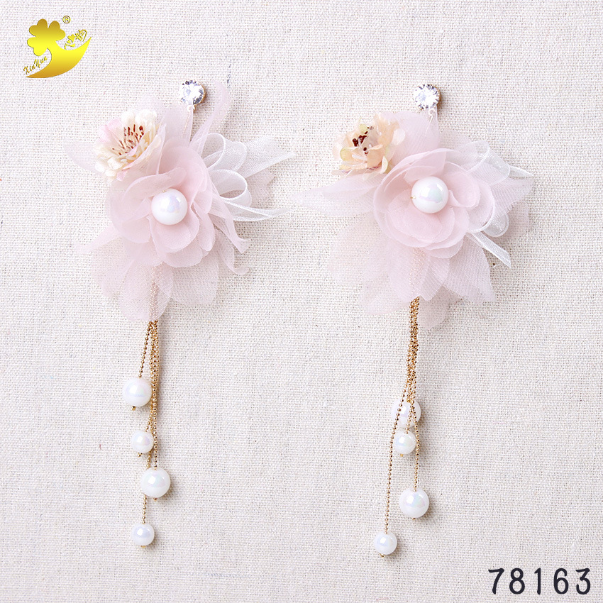 Korean-style long tassel earrings, wedding dress accessories, festival banquet dress earrings, travel commemorative high-brightness pink earrings pic 13
