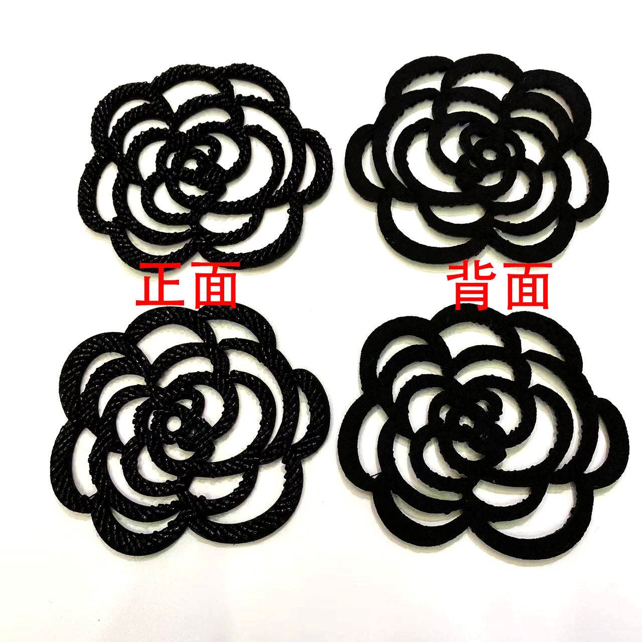 新款山茶花胸花胸针花朵半成品辅料饰品头饰配件玫瑰花手工串珠配详情4
