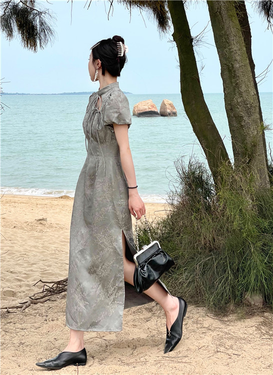 2022新款夏季新中式女装小众设计国风改良旗袍连衣裙详情8