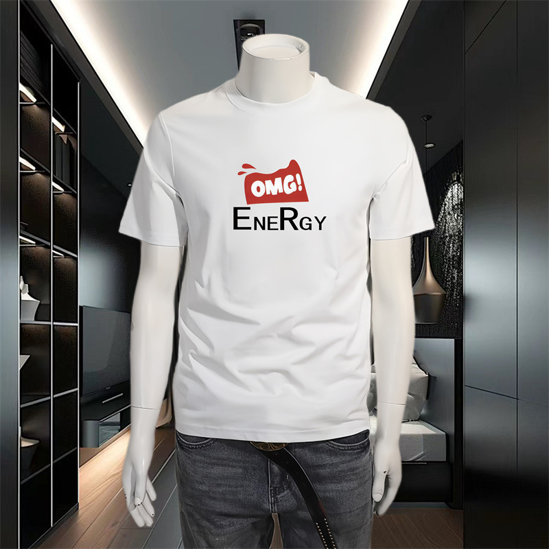 Verano 2024 new pound algodón camiseta manga corta cuello redondo tallas grandes hombre moda joven moda hombre media manga legging pic 6