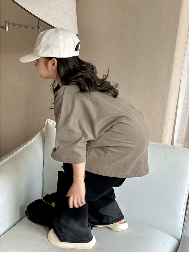 儿童短袖t恤女童夏装2025新款男童半袖体恤宽松休闲卡通洋气上衣详情43