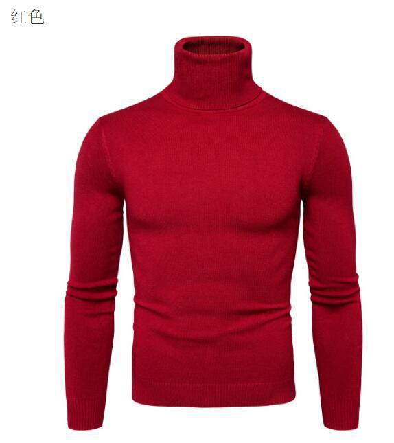 High-neck sweater for men, Korean-style slim-fit sweater, lapel woolen sweater for men, thick base knitted sweater for export pic 31