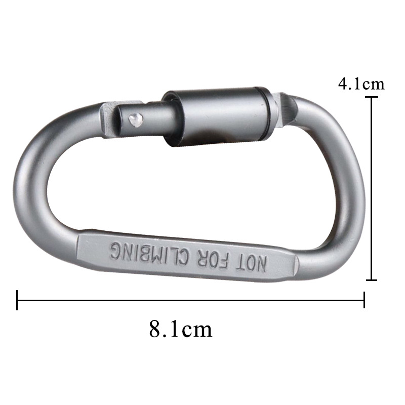 High-quality aluminum alloy mountaineering buckle D-shaped quick hanging, thickened hanging buckle D-shaped mountaineering buckle multi-functional quick hanging pic 10