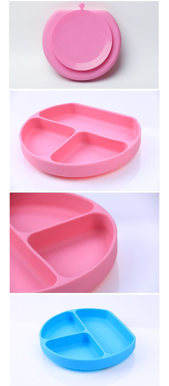 跨境爆款儿童硅胶餐盘防摔吸盘一体桌面吸塑辅食餐具现货即发详情20