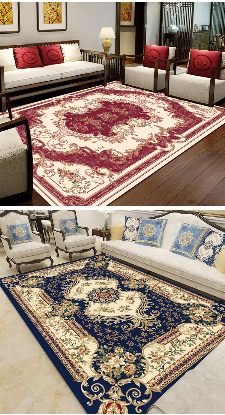 Cross-border wholesale of custom-made European-style carpets for home living rooms, easy to maintain, and retro European-style carpets for living rooms and bedrooms pic 6