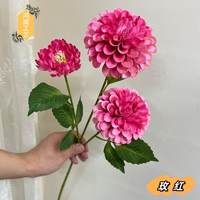 Three artificial flowers with a faint fragrance, hydrangeas and natural marigolds, for wedding landscaping, flower arrangement, shooting props and decorative artificial flowers pic 16