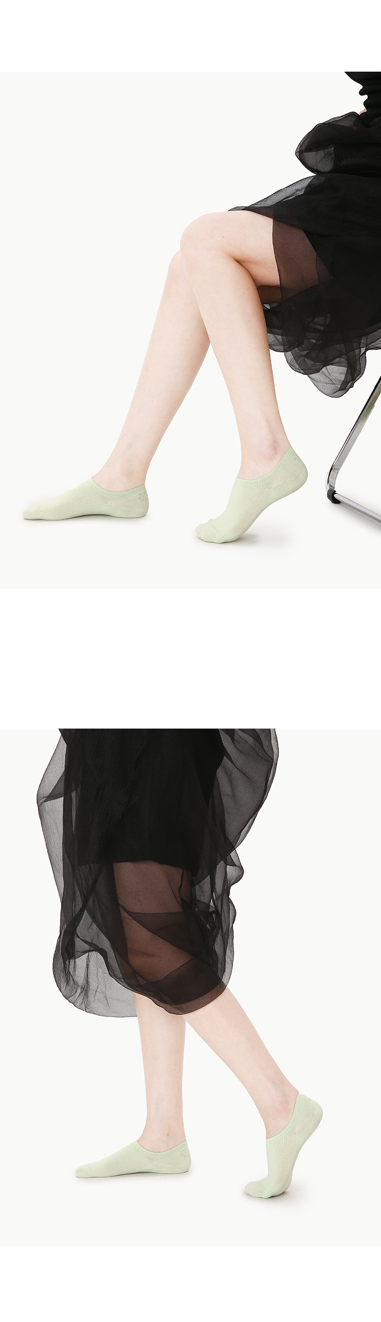 文艺复兴2023春夏新款素色女袜隐形袜精梳棉礼盒装无骨纯色袜子女详情7