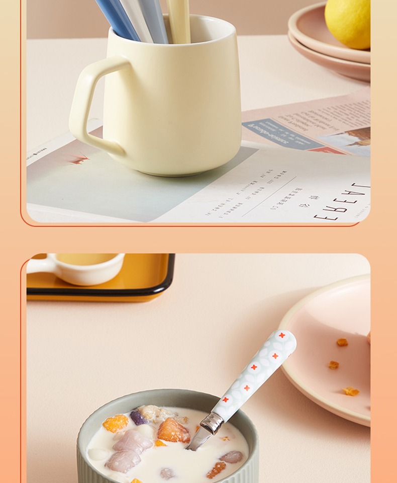 xyft勺子儿童不锈钢勺家用宝宝吃饭餐勺甜品勺冰激凌个性汤匙详情5