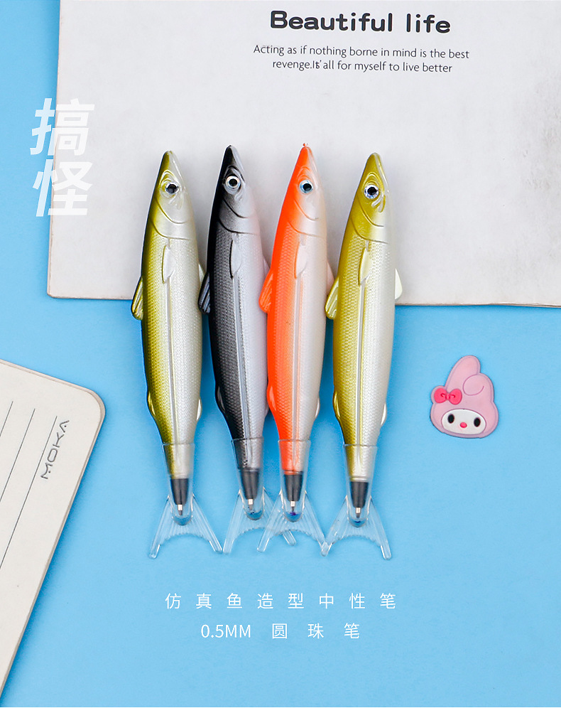 儿童礼品仿真鱼咸鱼圆珠笔可爱卡通解压批发原子笔 新奇学生创意详情12