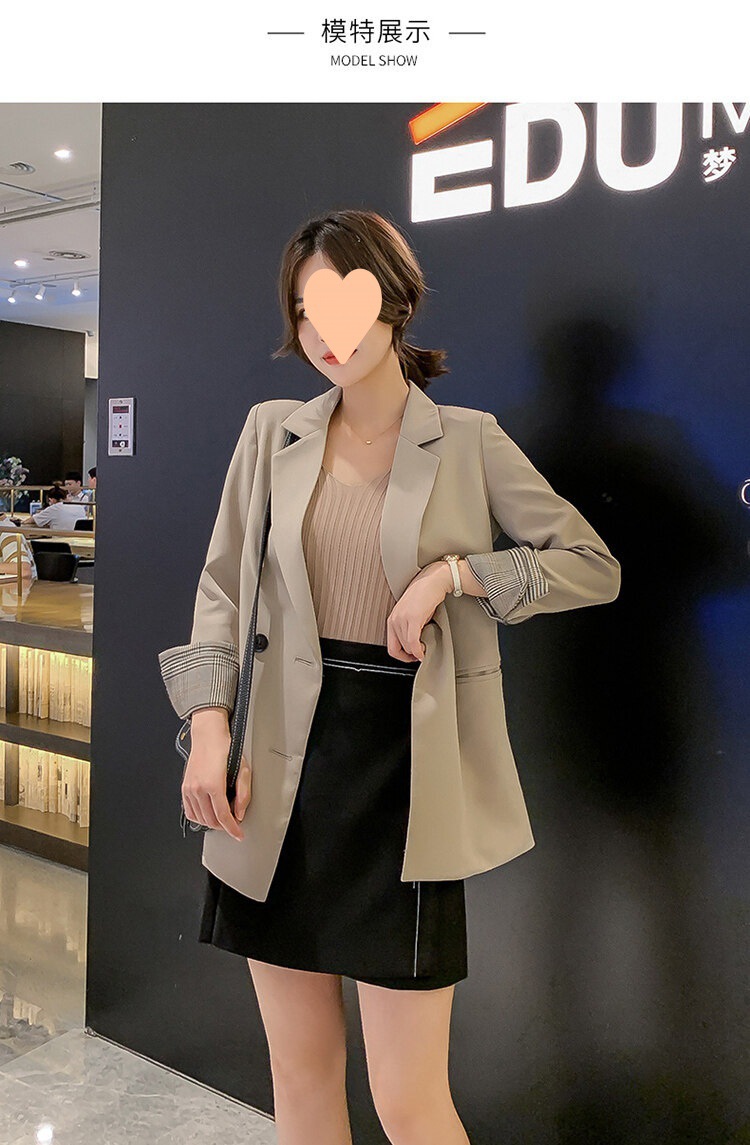2022年秋小西装外套女韩版英伦风网红显瘦西服套装女士气详情10