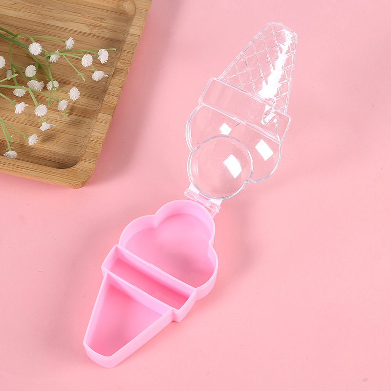 儿童diy包装饰品皮筋卡通收纳盒可爱玩具挂钩塑料盒透明厂家批发详情3
