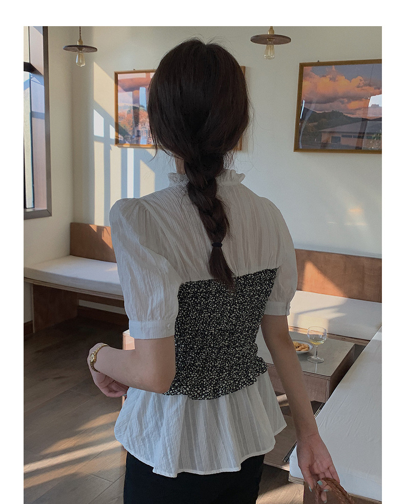 【复活款】法式复古V领碎花短款上衣夏季新款衬衫设计感小众Q1082详情21