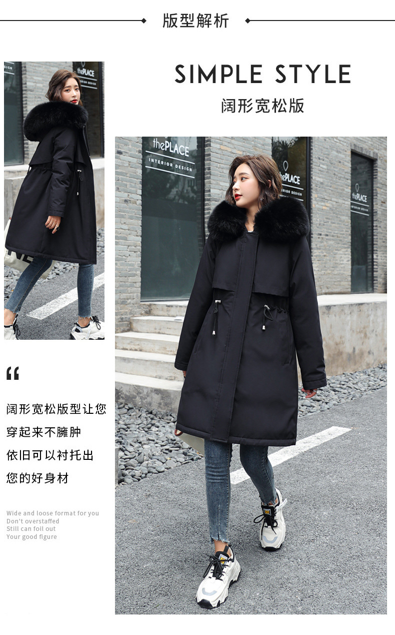 Winter new mid-length Paisuke cotton-padded jacket for women, Korean version of lambskin wool down cotton-padded jacket for women pic 6