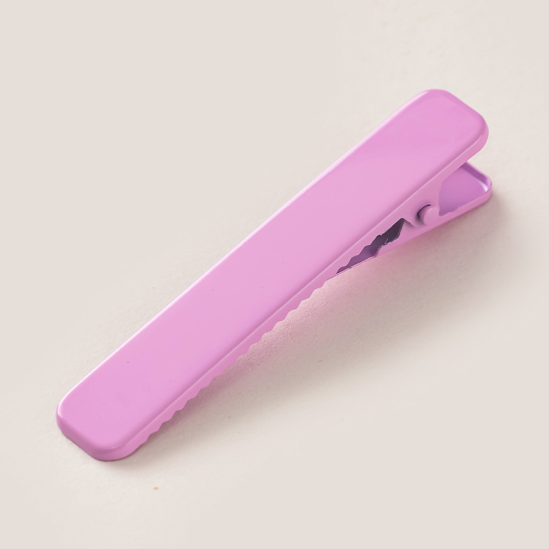 Korean version candy rectangular duckbill hairpin, shark hairpin, female side floral fringe, macaron-colored headwear pic 8