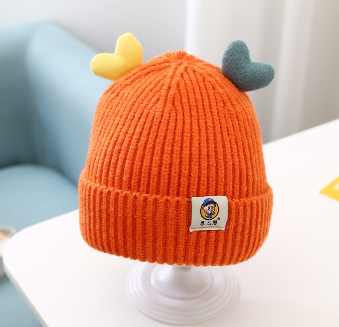 Baby knitted caps, super cute and adorable woolen caps for boys and girls in autumn and winter, thickened pullover caps for babies pic 5