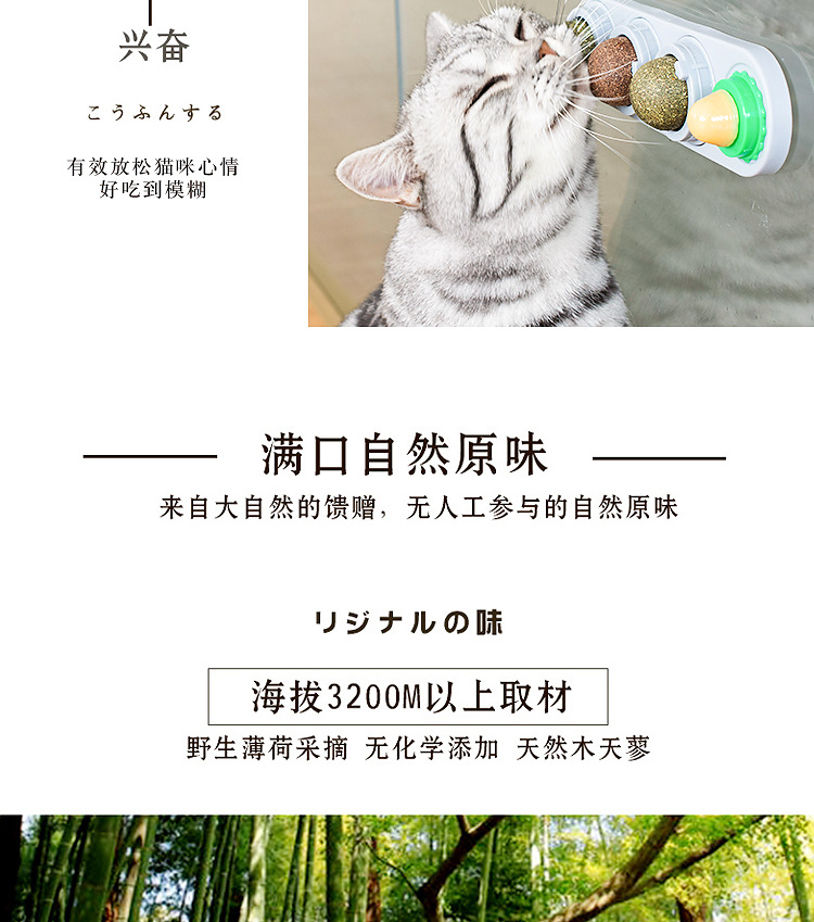 亚马逊爆款猫咪薄荷球玩具旋转猫薄荷猫零食棒棒糖自嗨猫玩具详情10