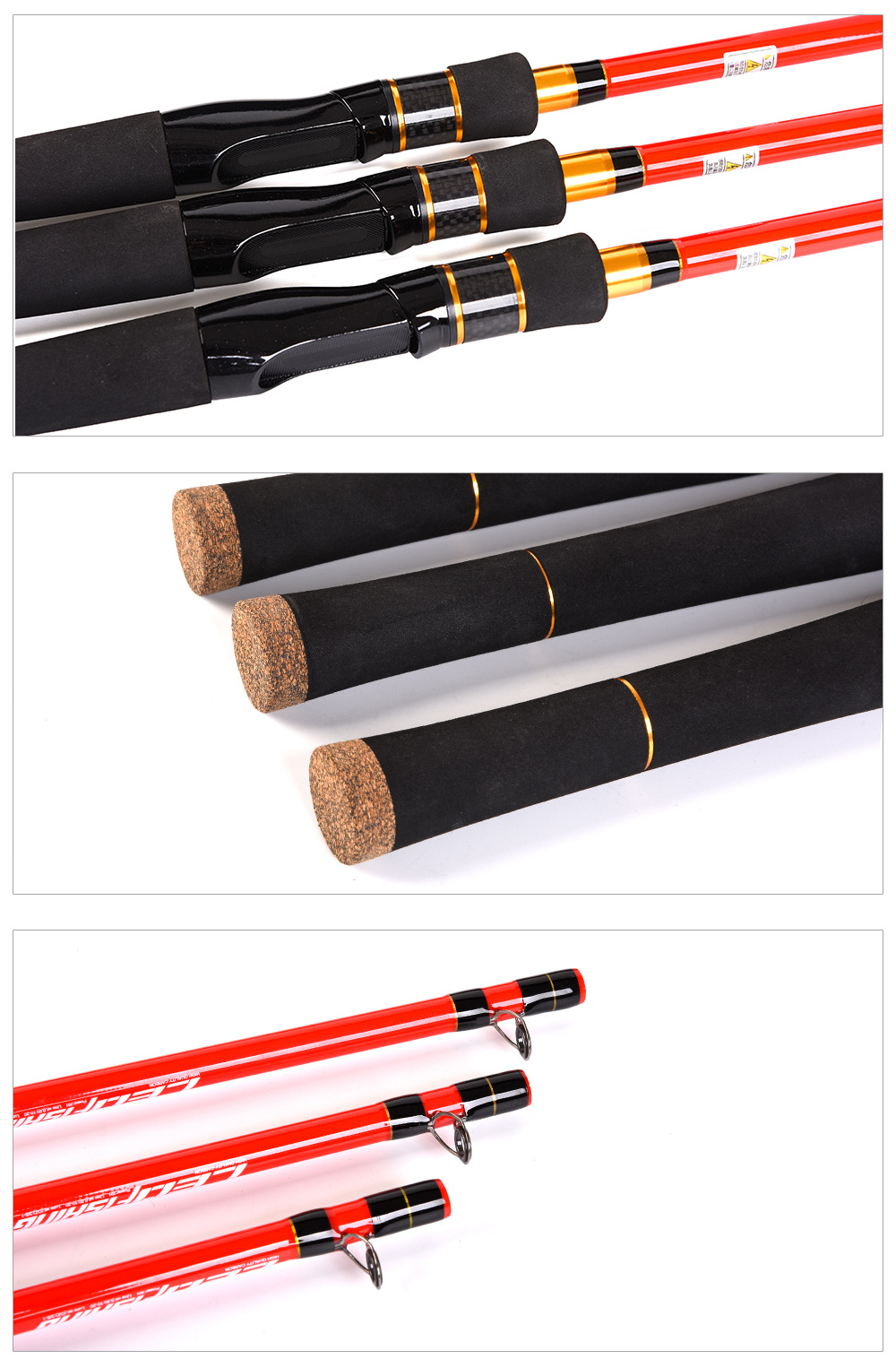 27874 LEO/ Leou [Four-Section Carbon Lull Rod] High-carbon thunder perch fishing rod, Ultra-short retractable lure rod pic 16