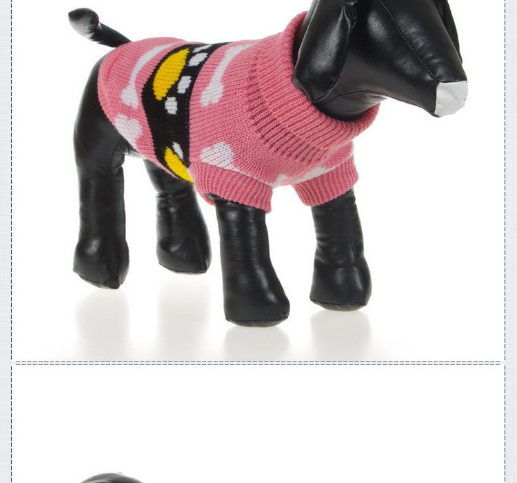 Cute pet clothing with footprint bone patterns, cat clothing, thick and warm knitted dog sweaters for autumn and winter pic 7