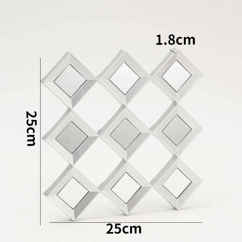 新款现货三连装饰小镜创意菱形居家装饰镜贴墙艺术拼接组合创意镜详情10