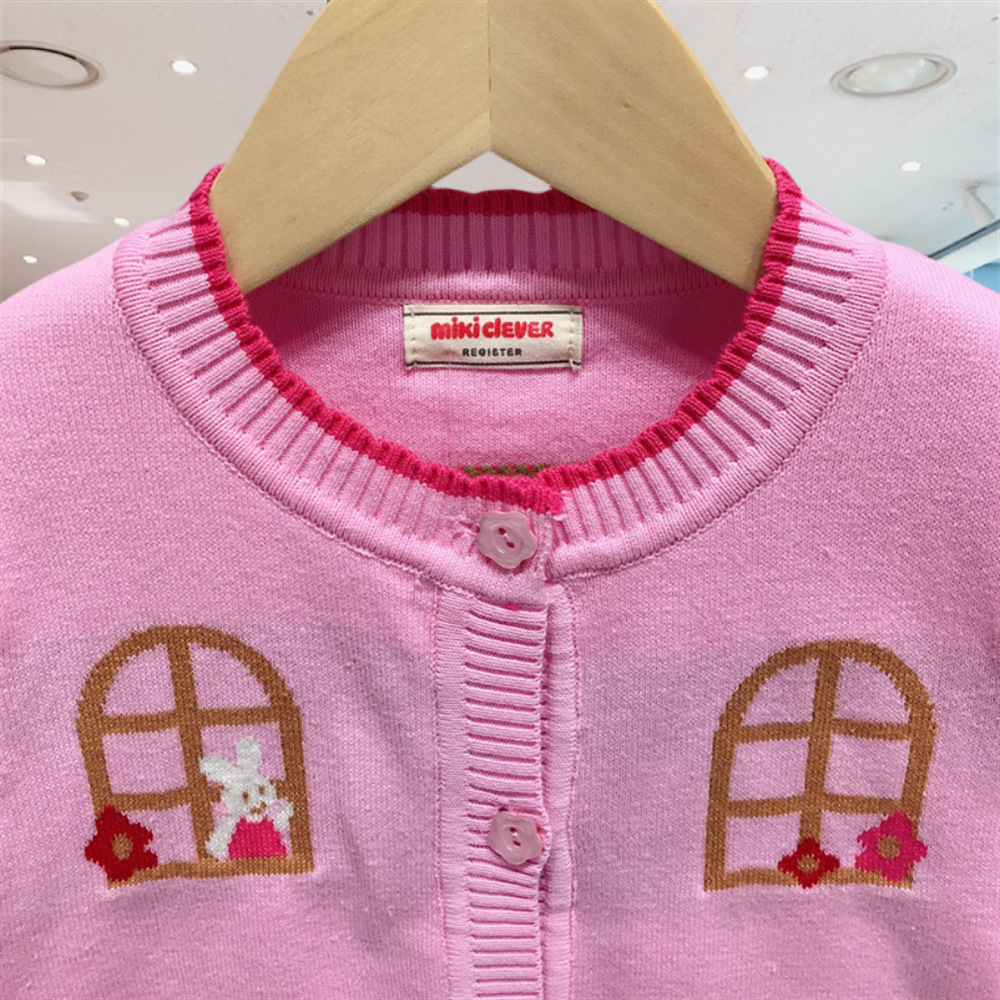 日系mikiclever童装招代理女童春款粉色公主风针织衫毛衣MR430702详情3