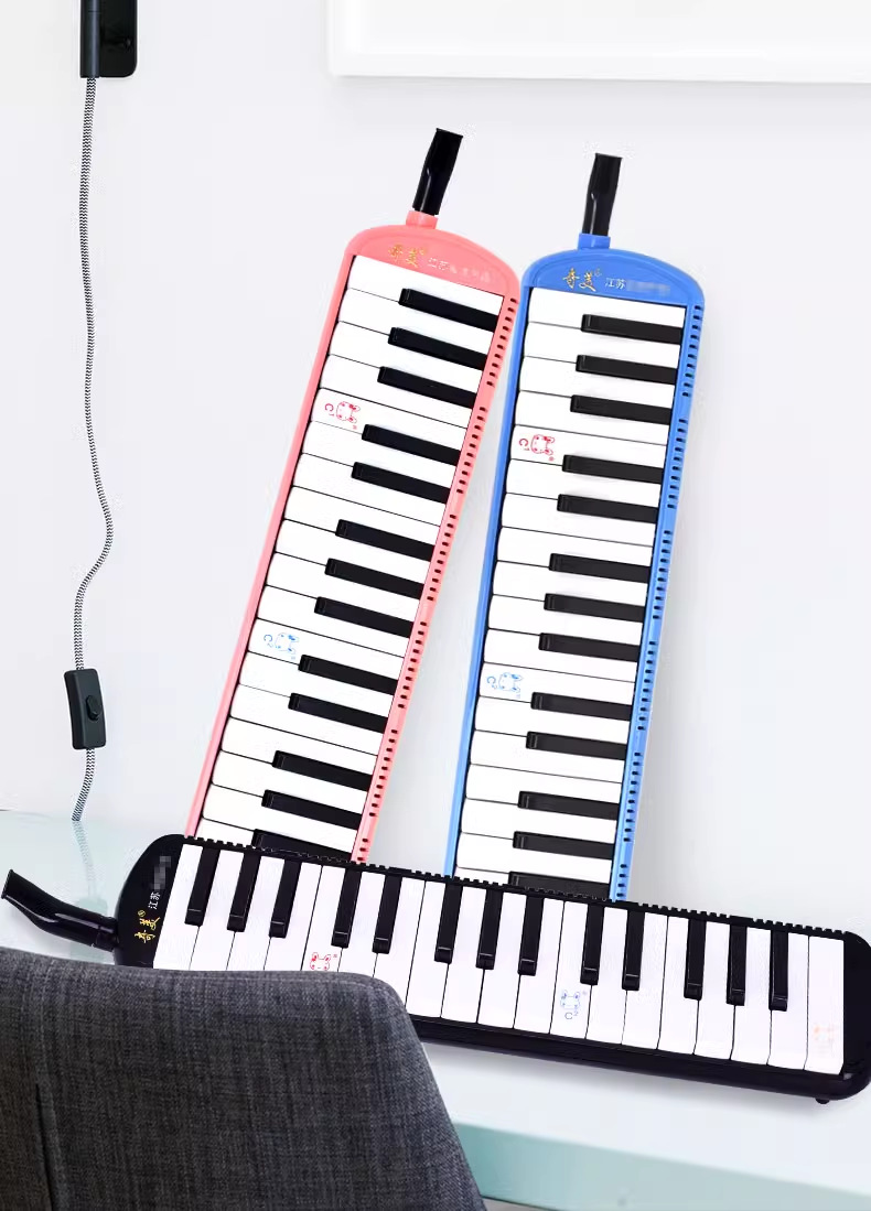 官方正品奇美安喆口风琴37键学生吹奏乐器儿童黑色帆布软包口风琴详情21