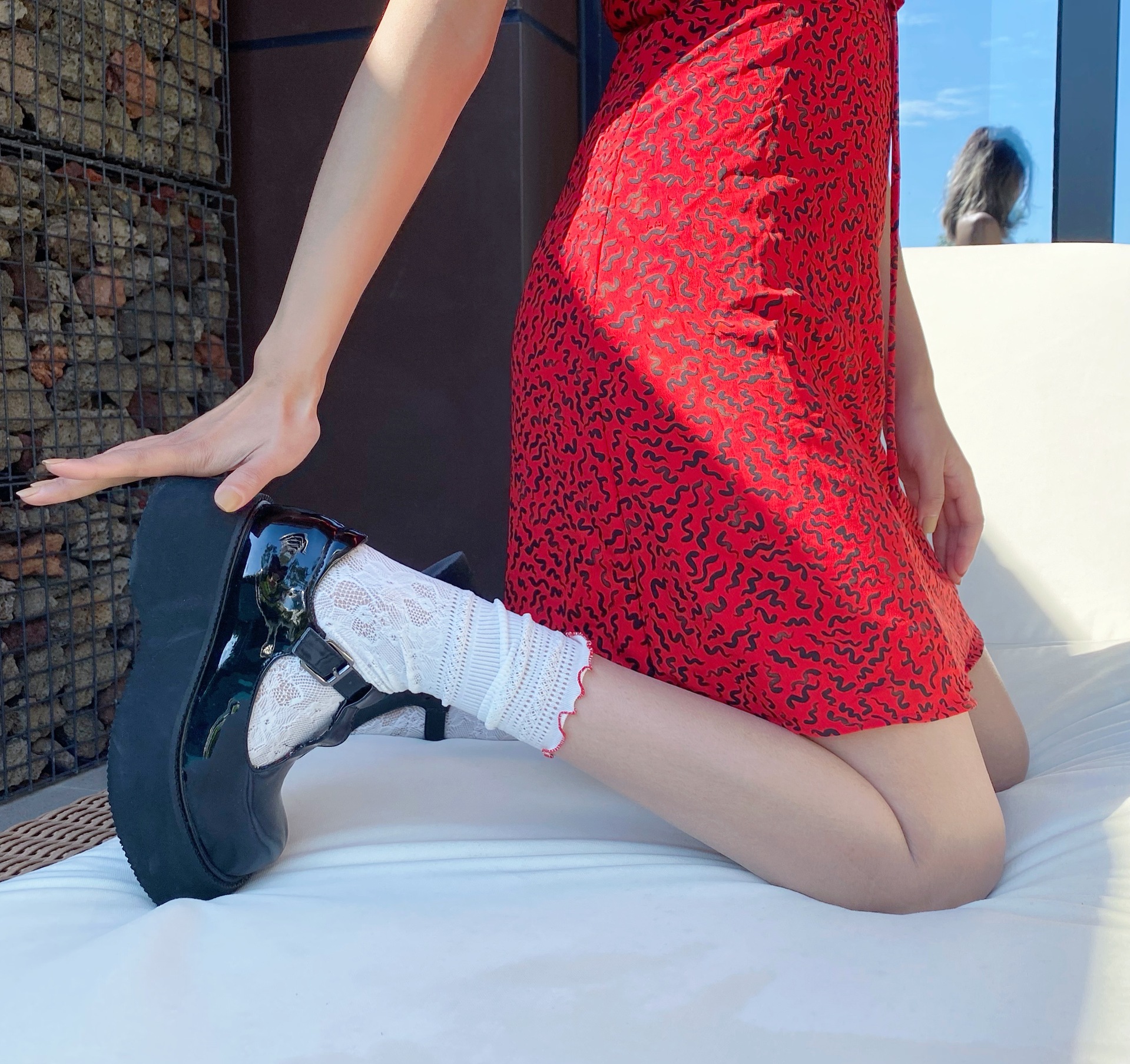 Spring and Summer new collection: cream puffs, Japanese style, cute and girlish, lace cutout short socks, mesh pile socks, two pairs of jk socks pic 12