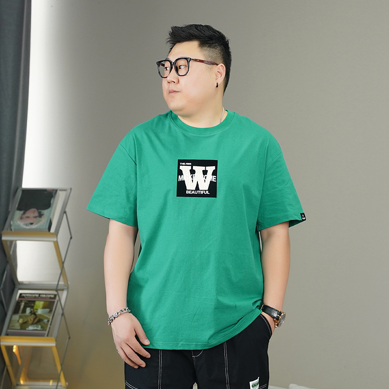 胖蝈蝈大码短袖男款夏季宽松大码t恤男加肥加大男士休闲子半袖详情10