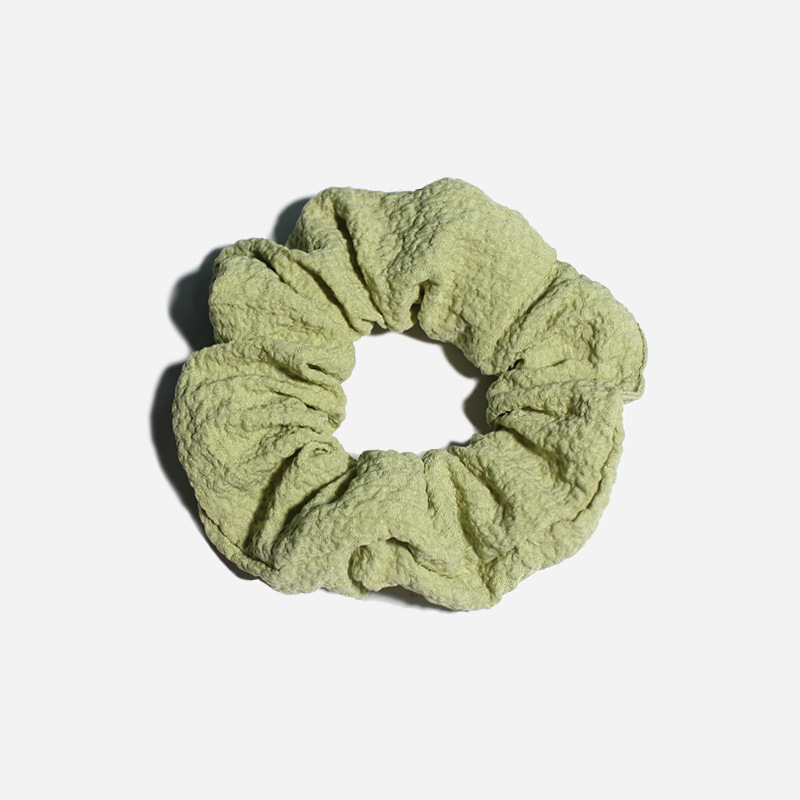 工厂价泡泡纱大肠发圈韩版少女发绳纯色布艺肥肠发带头绳简约发饰详情7