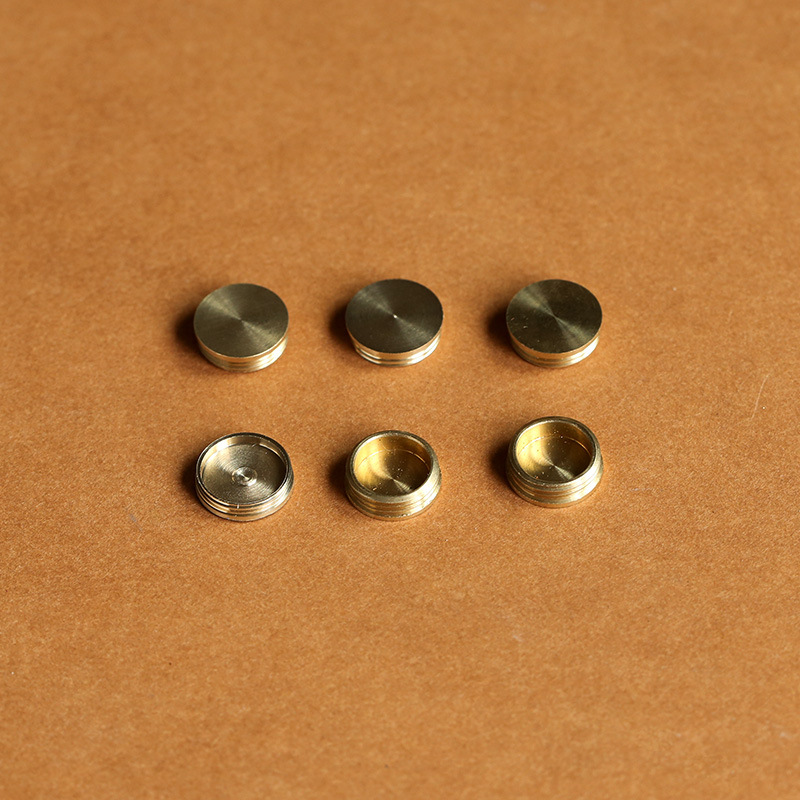 111 Brass small pendant, automotive brass keychain, medium-sized hollow gourd base bottom cover accessory pic 6