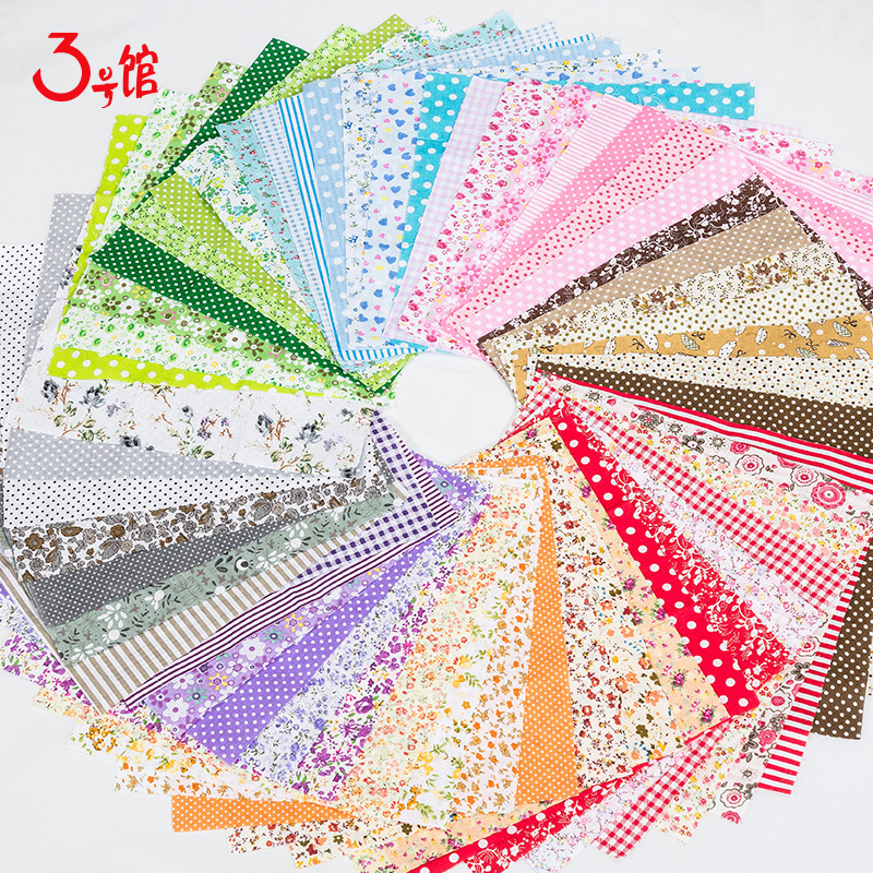 拼布布组纯棉平纹碎花布料 布头玩具碎花面料批发跨境diy手工拼布详情6