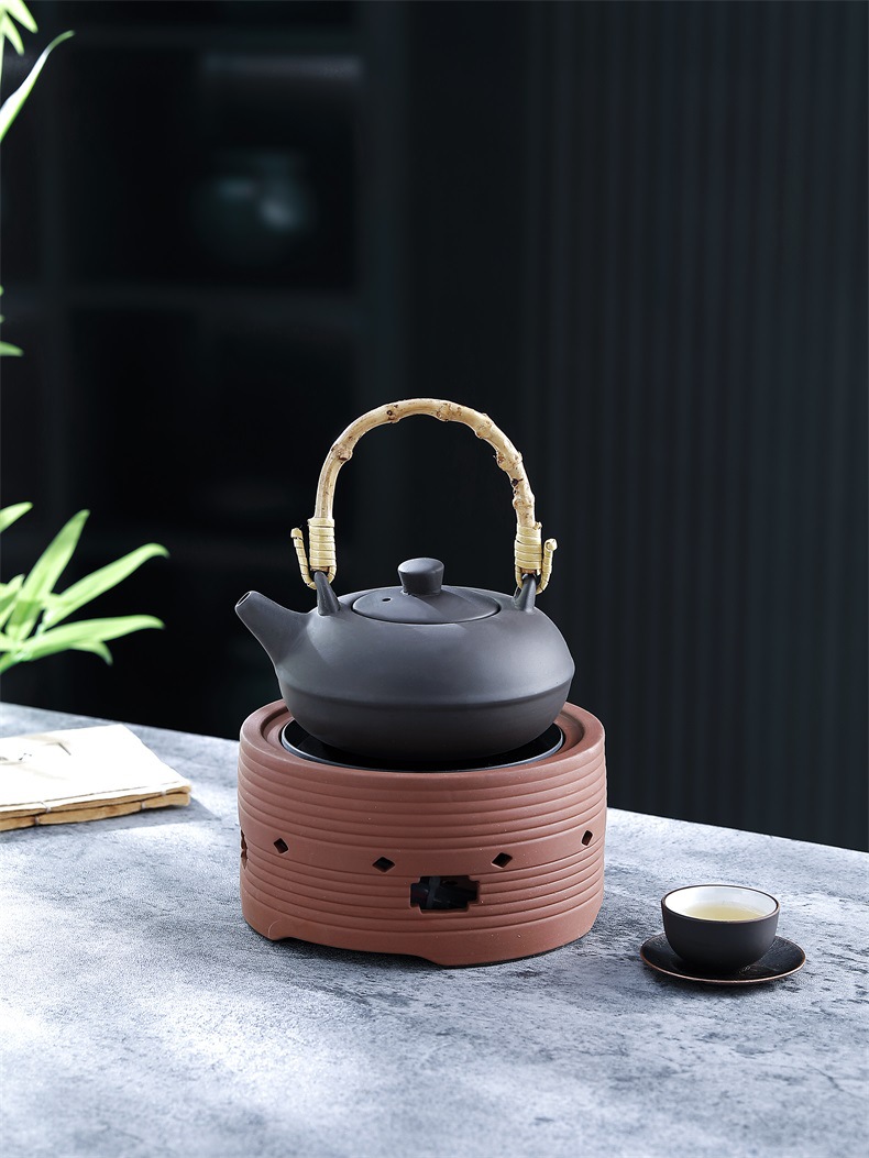 Tea pot for roasting tea by the fire, large-capacity indoor charcoal roasting pot, electric ceramic stove, ceramic tea pot for boiling tea, outdoor tea pot for boiling tea pic 14