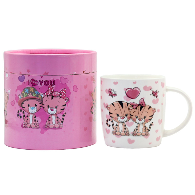 New Tiger Year Ceramic coffee mug with silicone lid and handle spoon set, high-end home milk cup pic 18