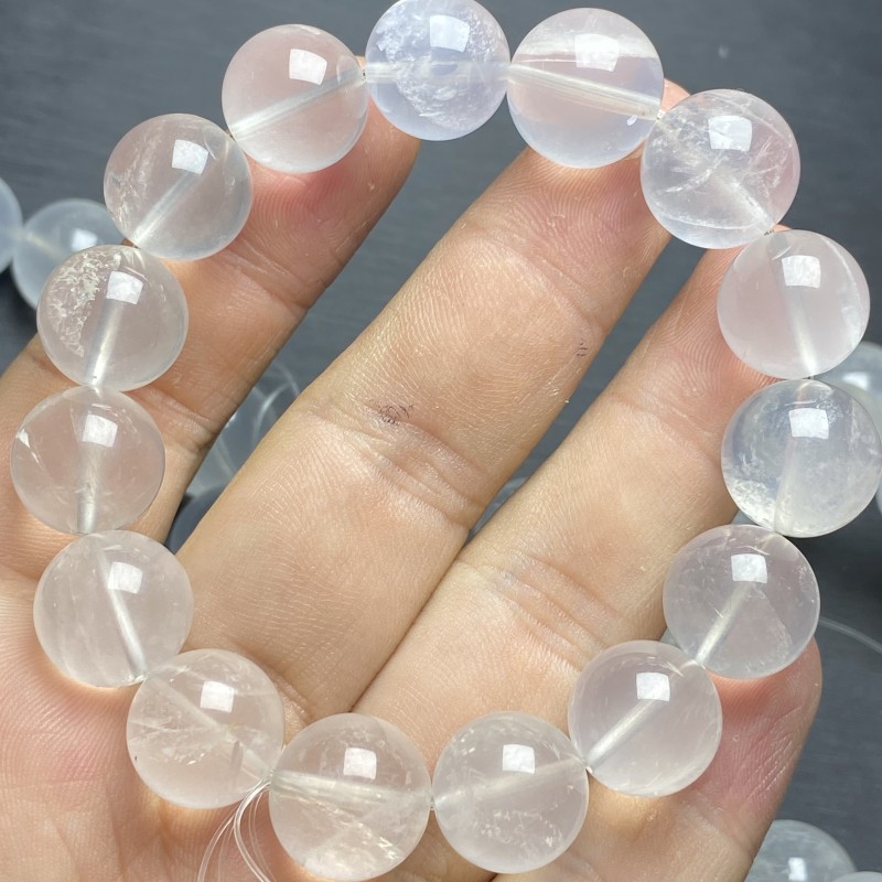 Ins natural glitter milk white crystal bracelet, Giant Ah Se white crystal jewelry wholesale with free shipping pic 3