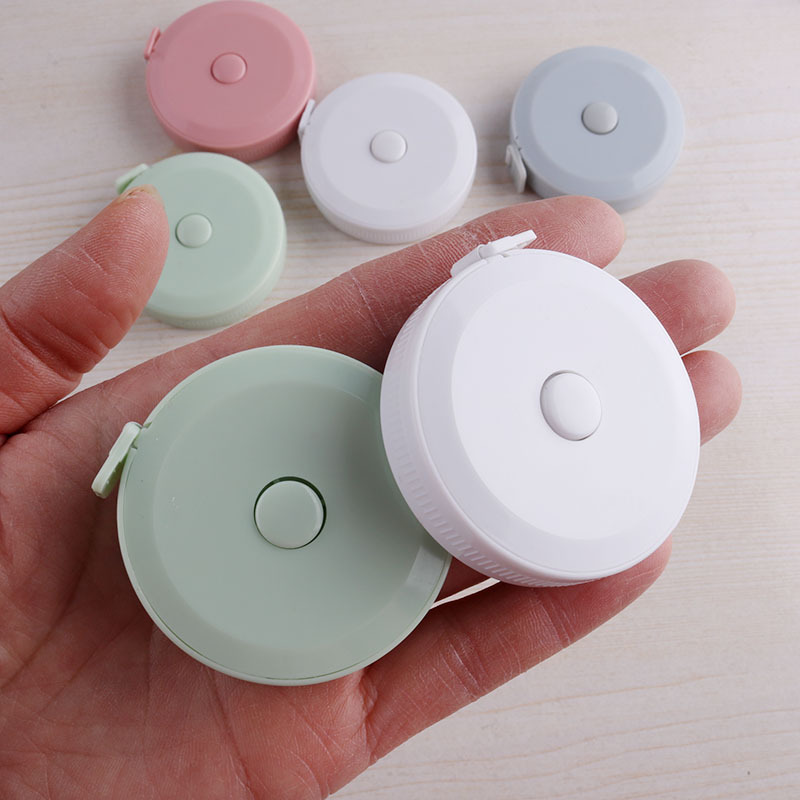 1.5-meter Nordic-style plastic mini tape measure, automatic telescopic inch measuring soft leather tape measure, foreign trade logo gift pic 12