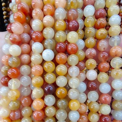 天然石圆珠 杂石野石散珠DIY饰品配件手串手工串珠材料半成品现货详情39