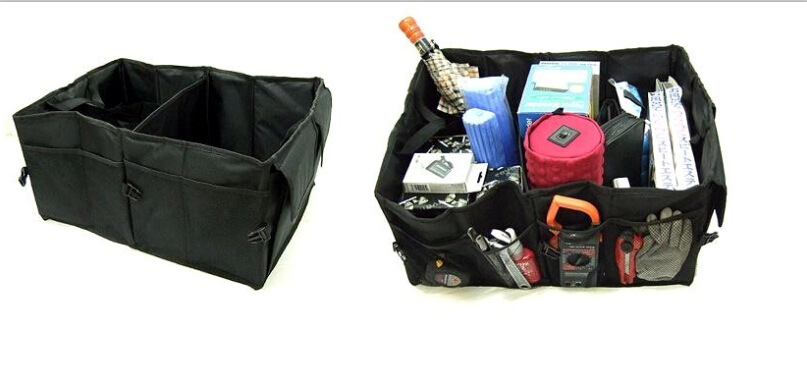 厂家直销汽车收纳箱黑色牛津布储物箱车用后备箱收纳包可定制logo详情33